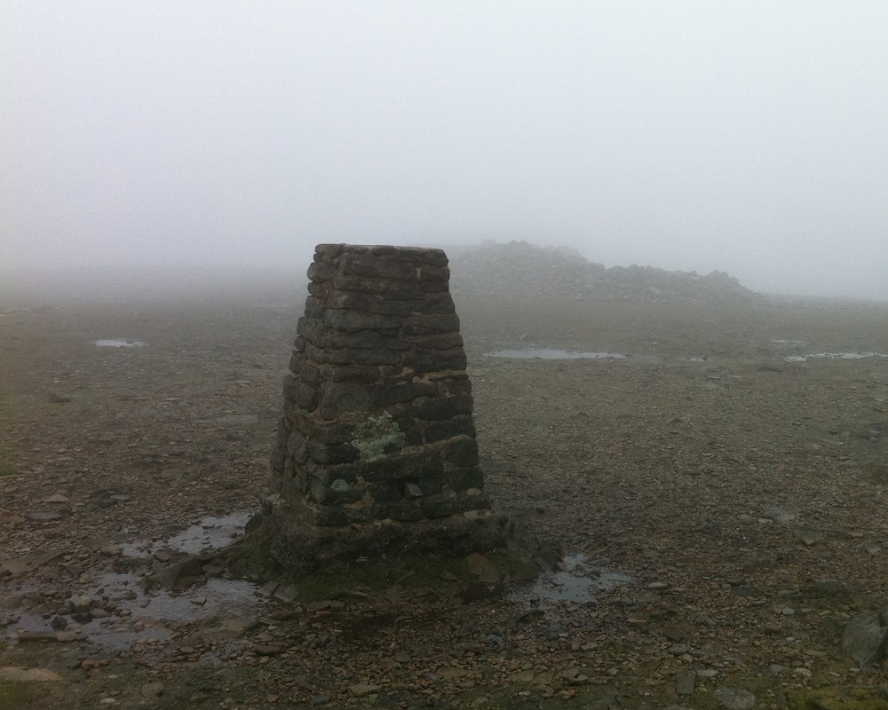 Ingleborough plateau in the cloud